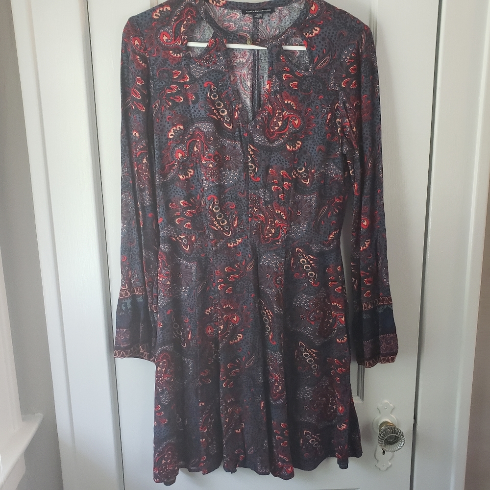 A&E paisley cut out dress